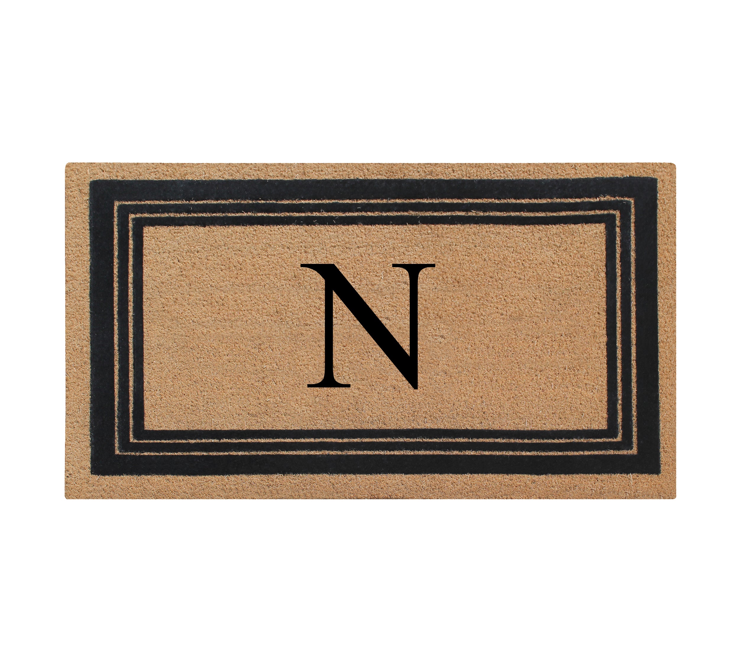 DeHond Classic Border Flocked Monogrammed Doormat 18"X30"