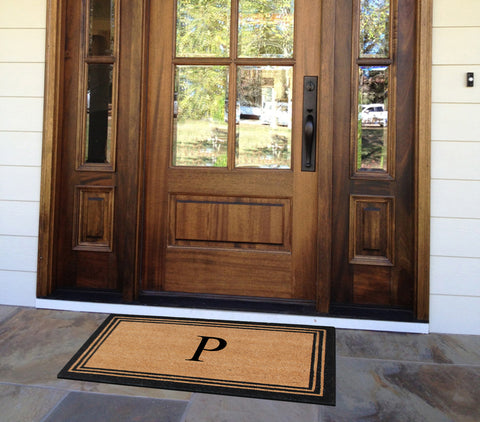 DeHond Classic Border Monogrammed Doormat 18"X30"