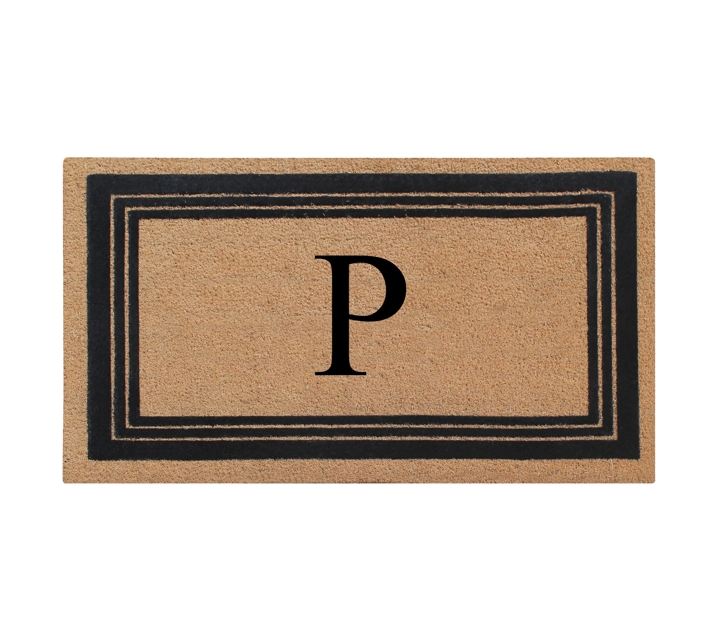DeHond Classic Border Flocked Monogrammed Doormat 18"X30"