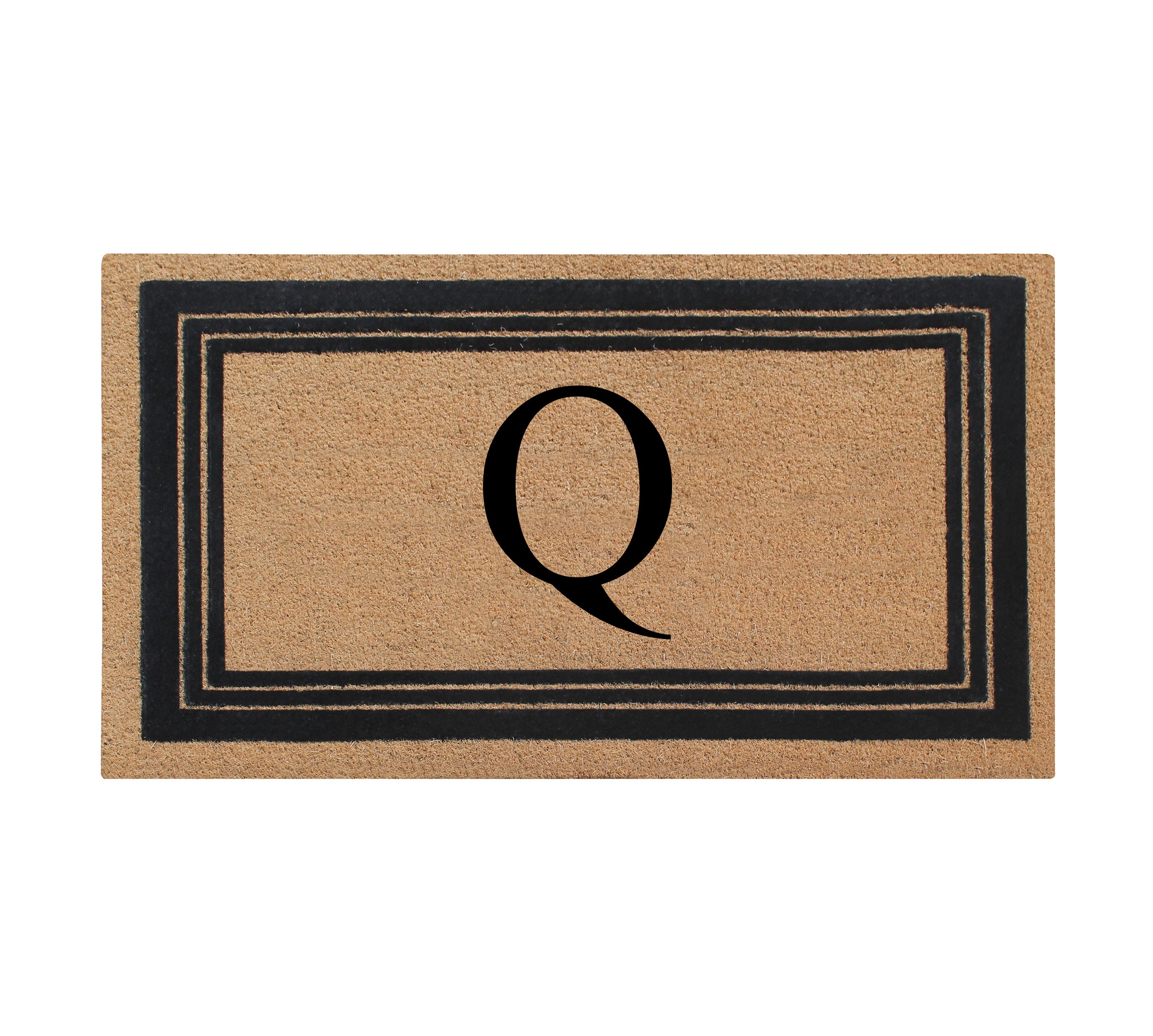 DeHond Classic Border Flocked Monogrammed Doormat 18"X30"