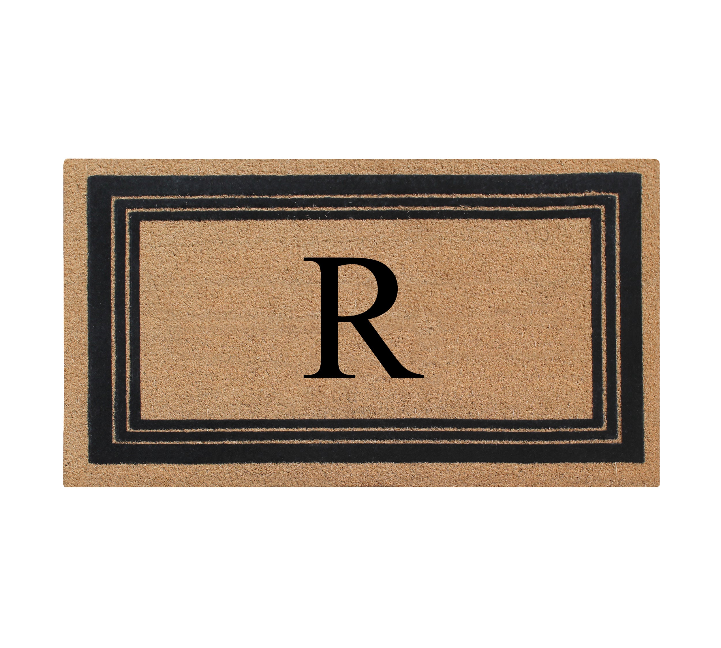 DeHond Classic Border Flocked Monogrammed Doormat 18"X30"