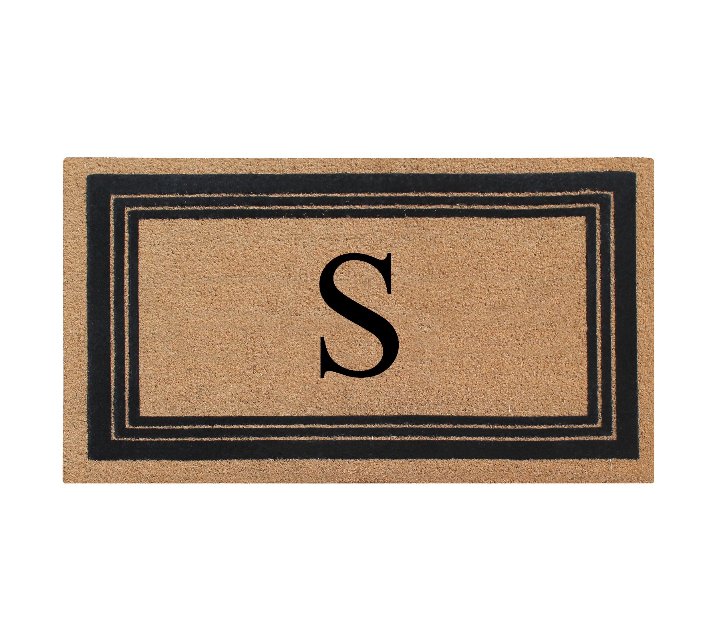 DeHond Classic Border Flocked Monogrammed Doormat 18"X30"