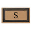DeHond Classic Border Flocked Monogrammed Doormat 24"X39"