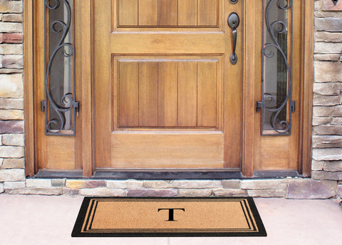 DeHond Classic Border Monogrammed Doormat 18"X30"