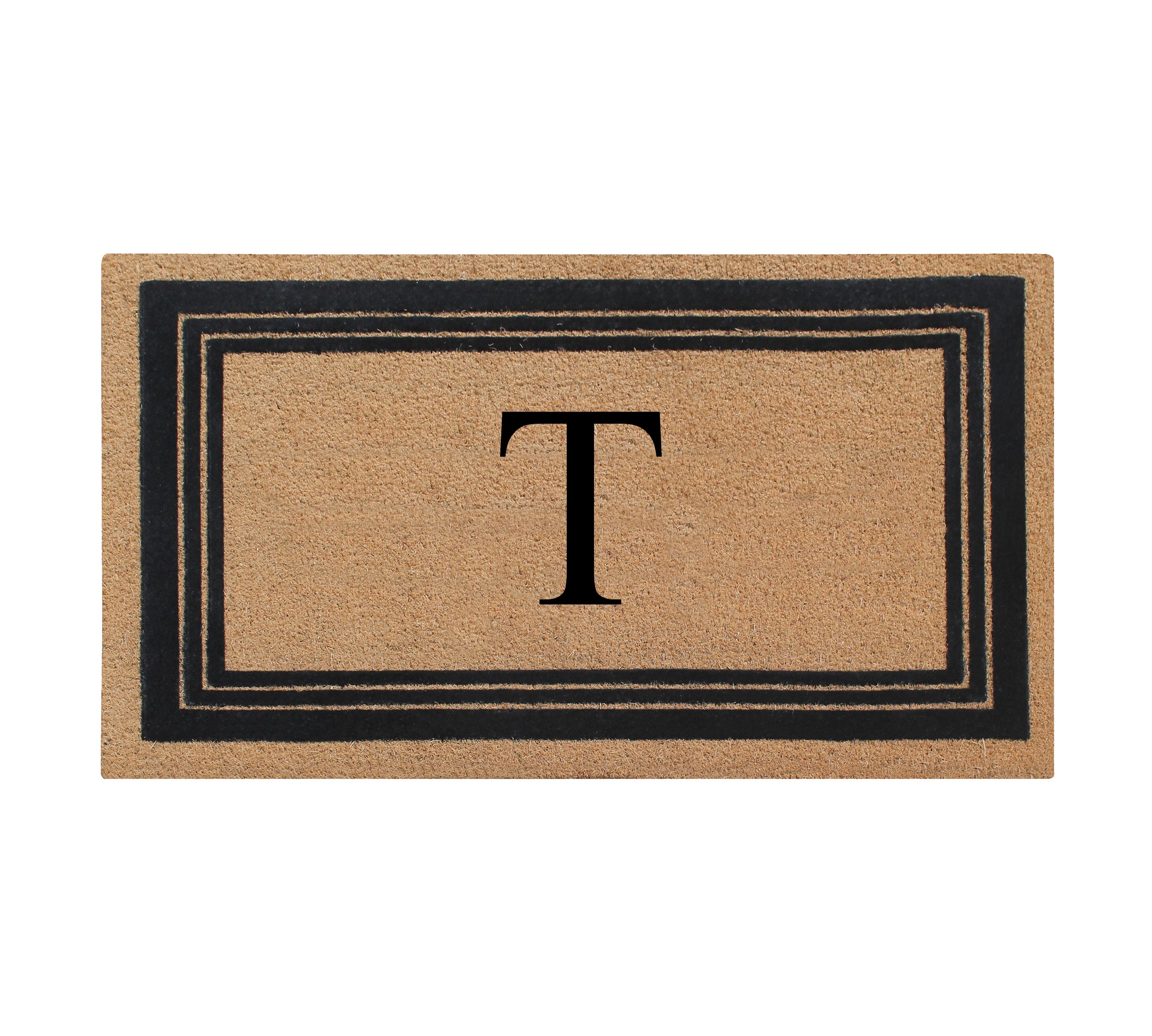 DeHond Classic Border Flocked Monogrammed Doormat 18"X30"