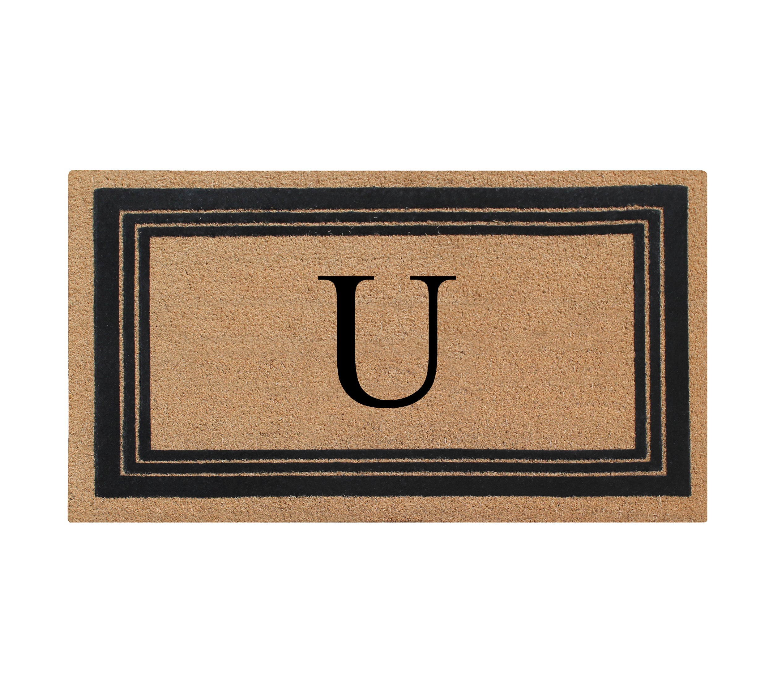 DeHond Classic Border Flocked Monogrammed Doormat 18"X30"