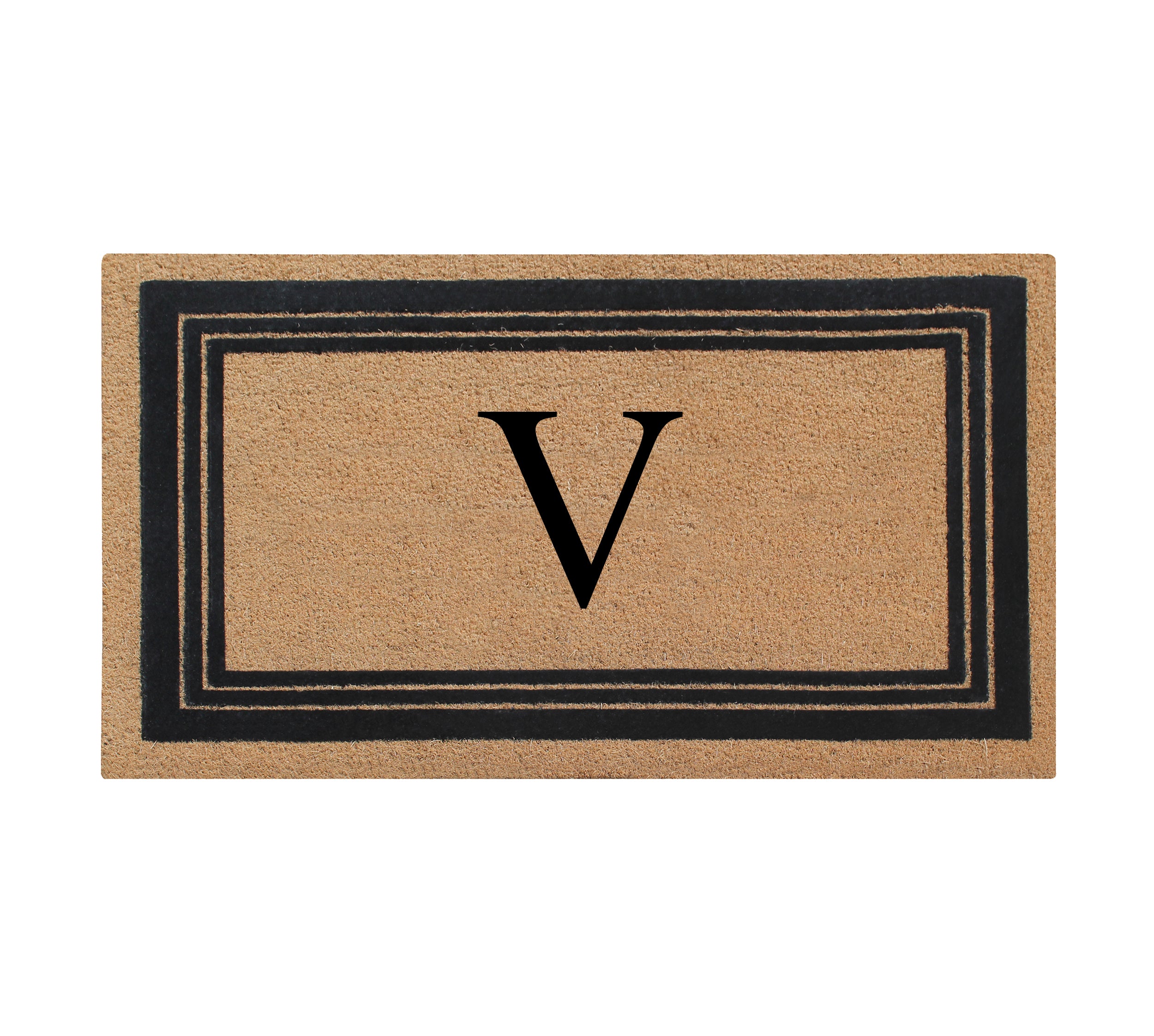 DeHond Classic Border Flocked Monogrammed Doormat 18"X30"