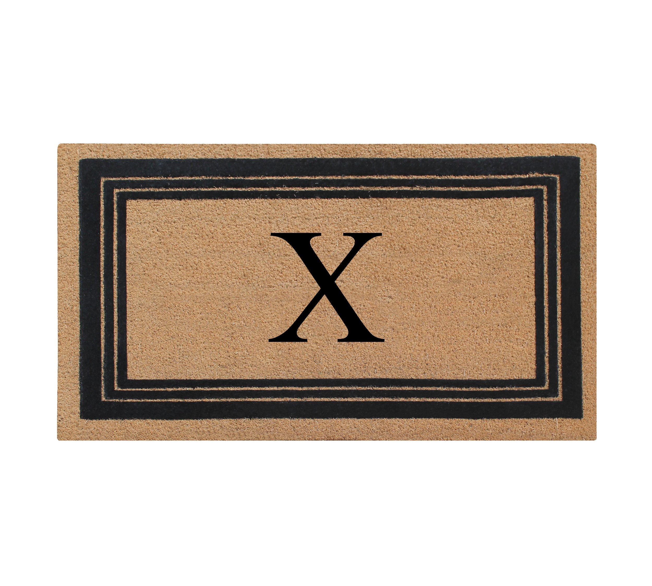 DeHond Classic Border Flocked Monogrammed Doormat 18"X30"