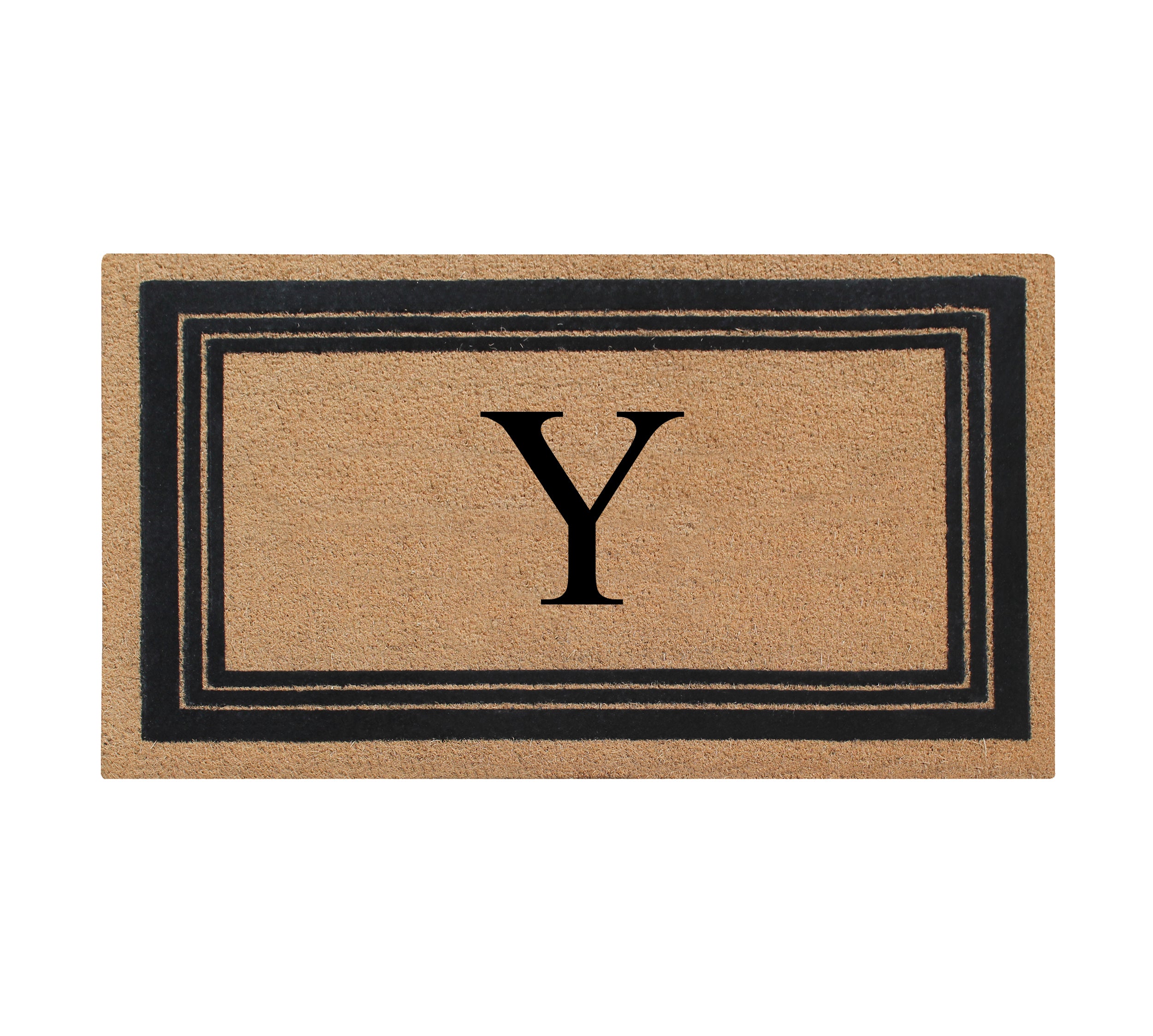 DeHond Classic Border Flocked Monogrammed Doormat 18"X30"
