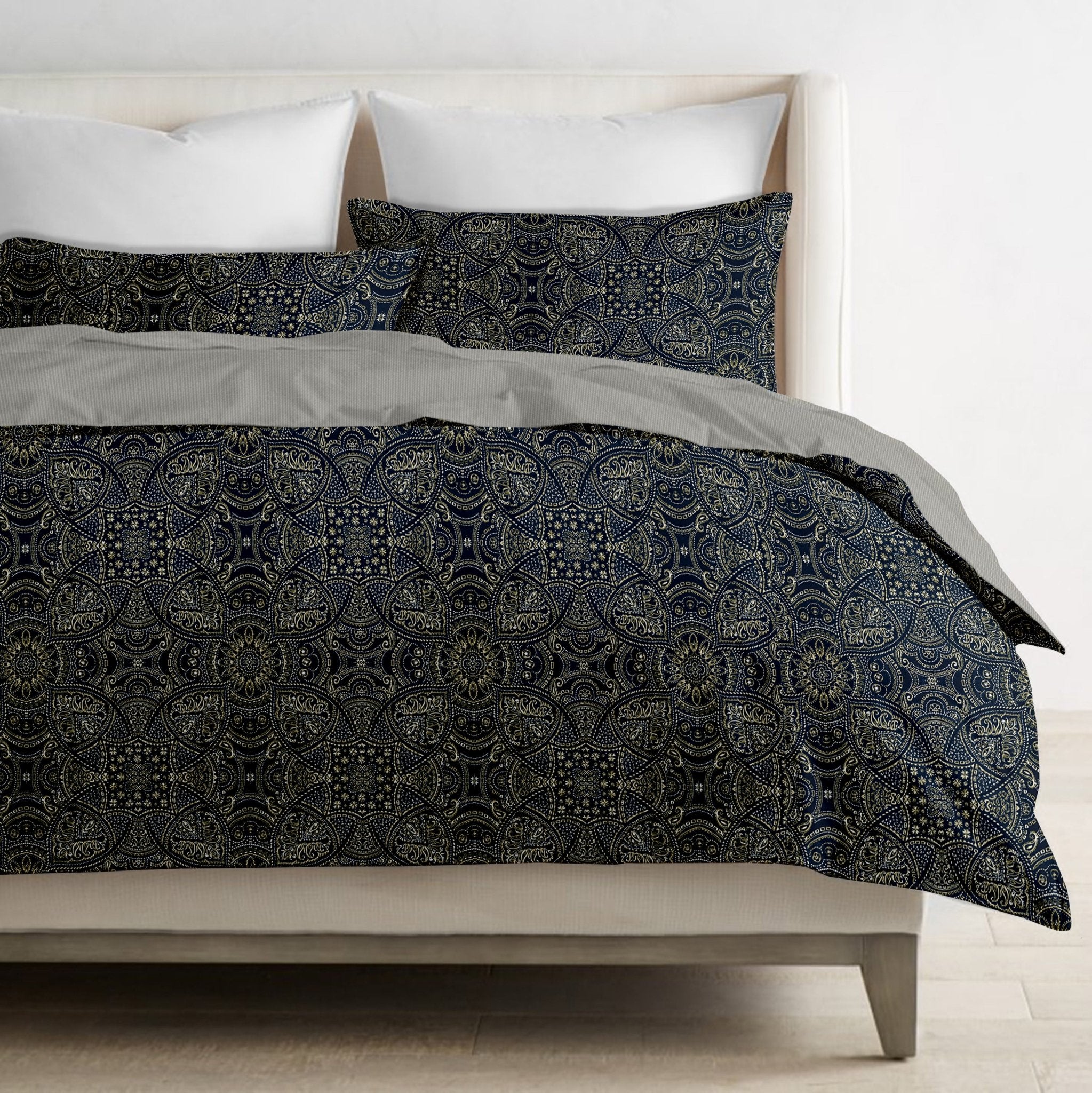Cotton Reversible Duvet Set - Bedding DelaraHome - Delara