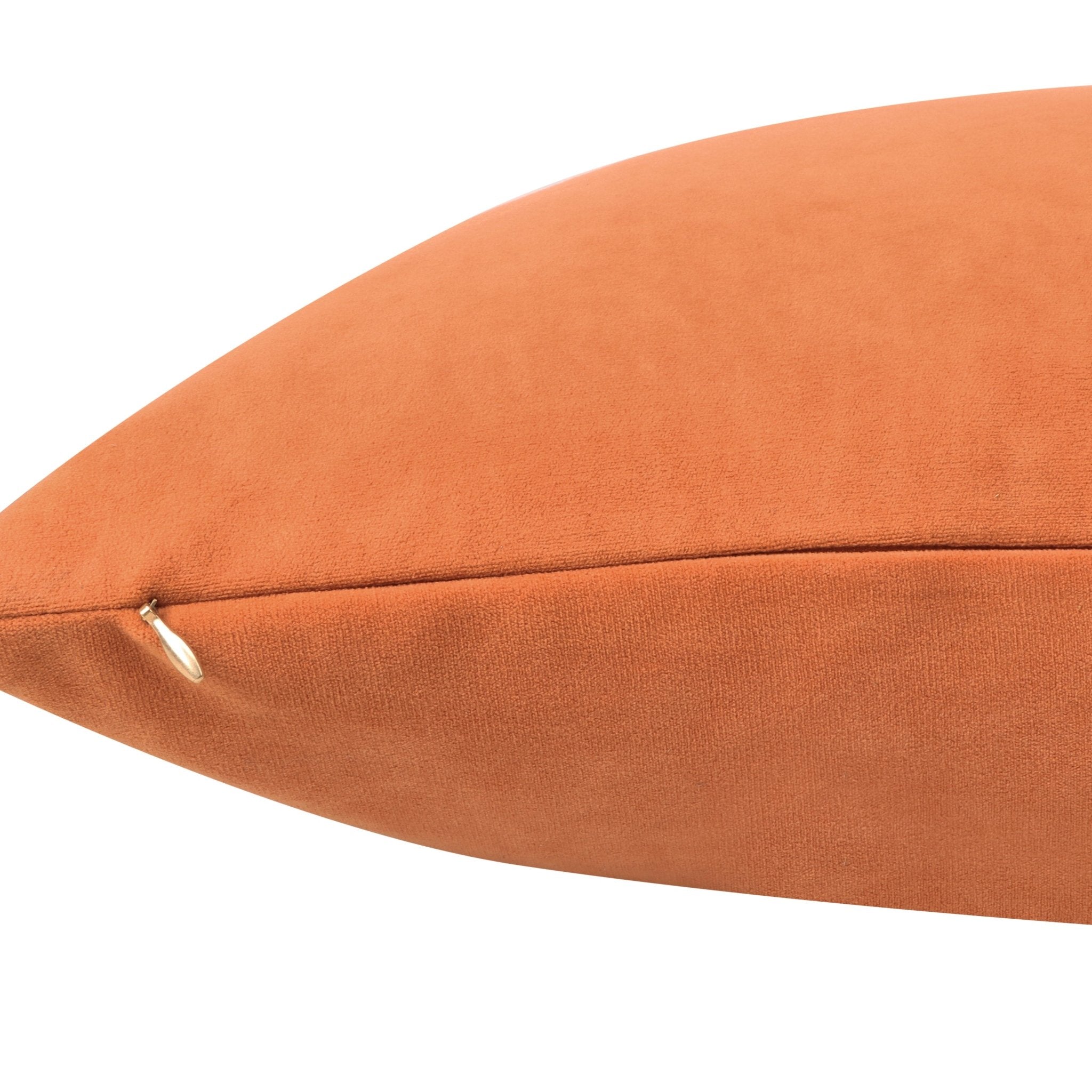 Everywhere Velvet Throw Pillow (Burnt Orange) - DelaraHome