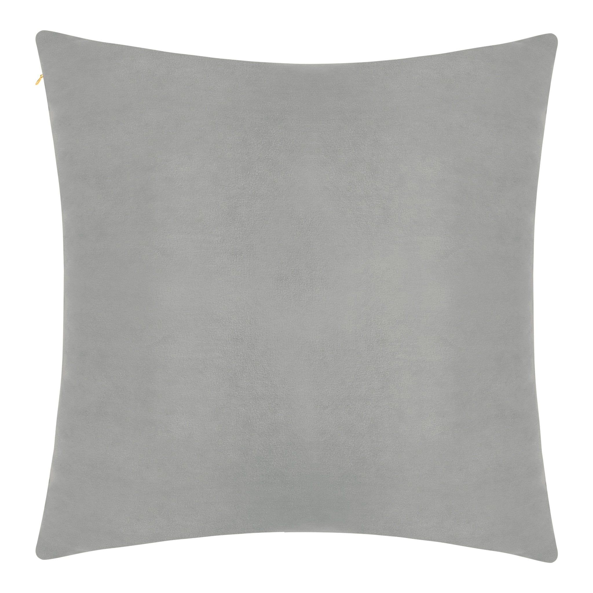 Everywhere Velvet Throw Pillow (Goose Grey) - DelaraHome