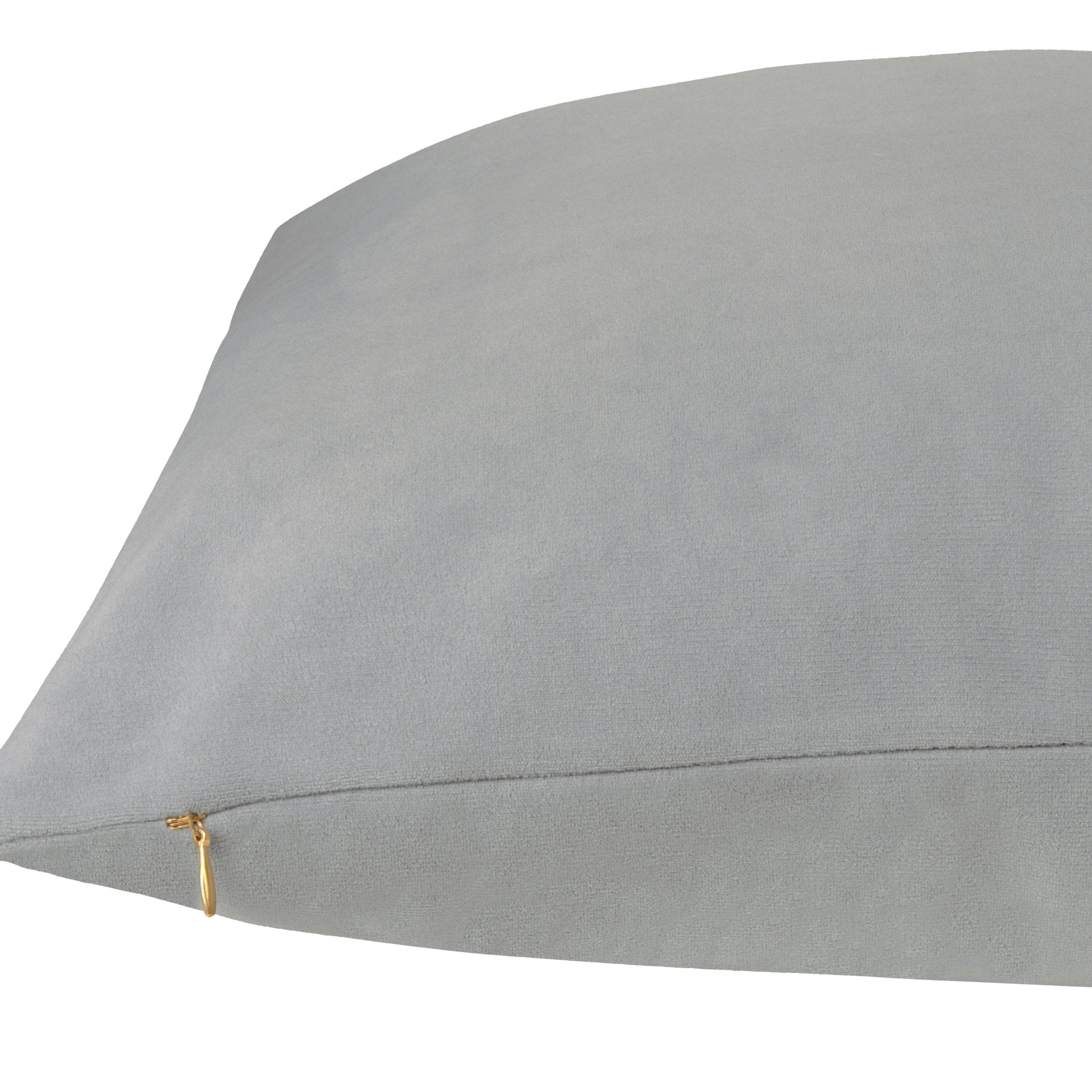 Everywhere Velvet Throw Pillow (Goose Grey) - DelaraHome