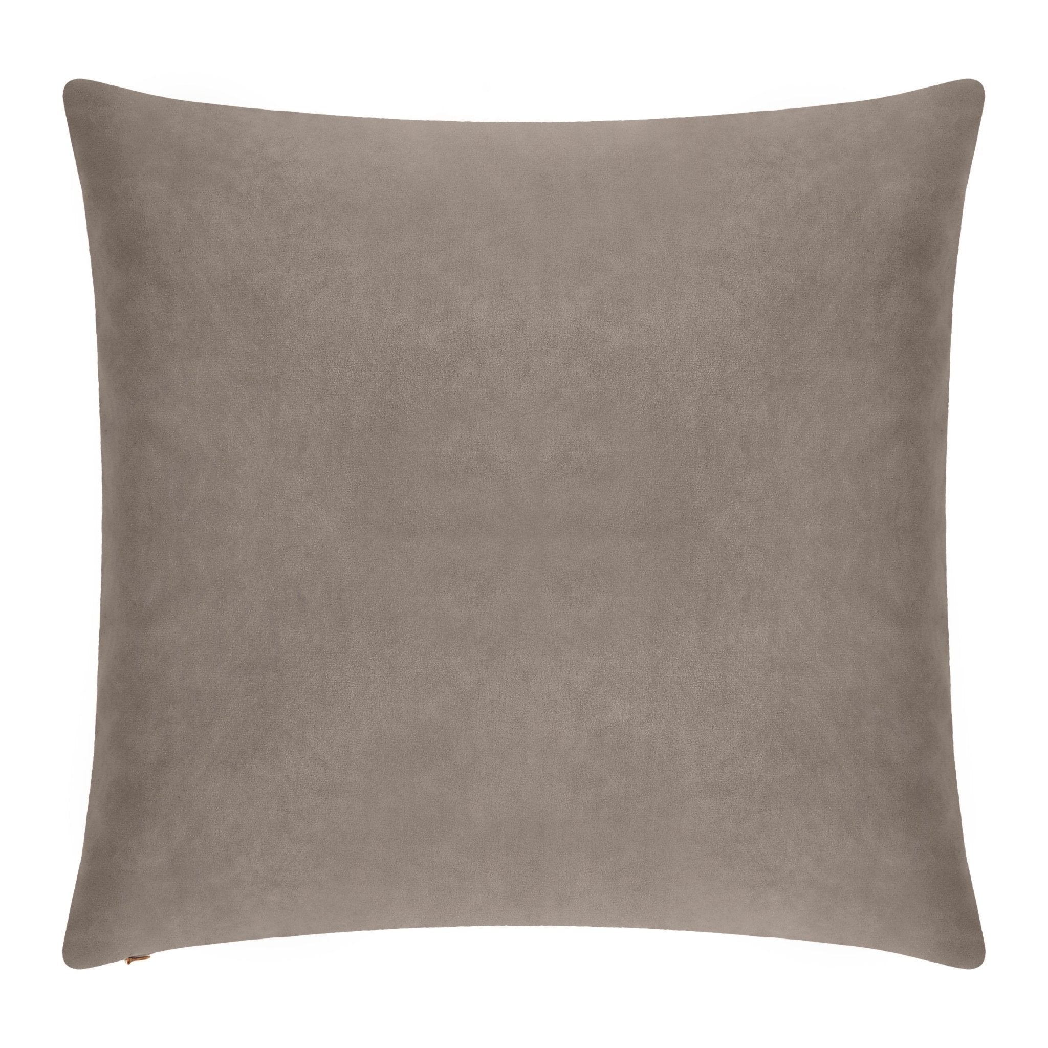 Everywhere Velvet Throw Pillow (Greyish Brown) - DelaraHome