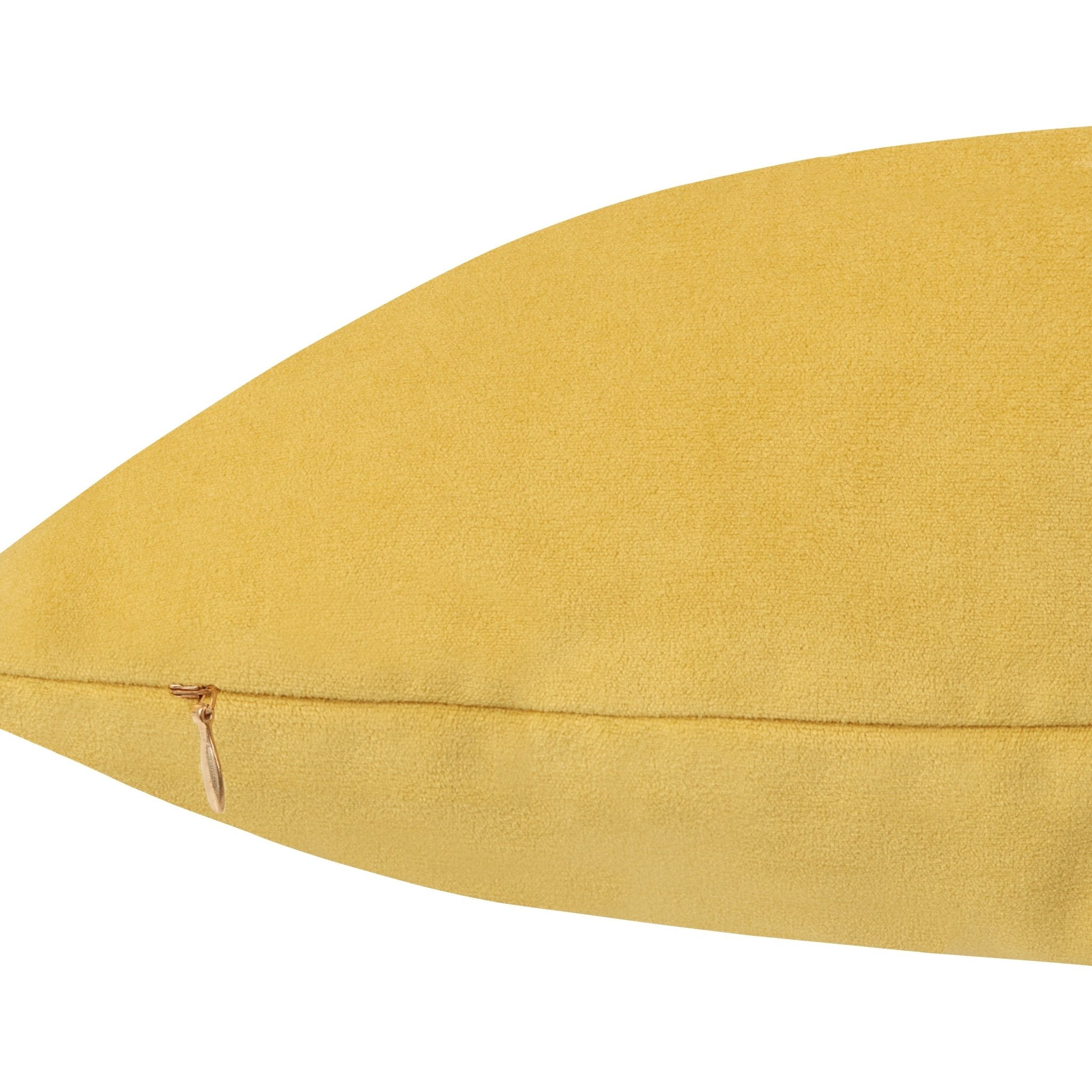 Everywhere Velvet Throw Pillow (Mustard Yellow) - DelaraHome