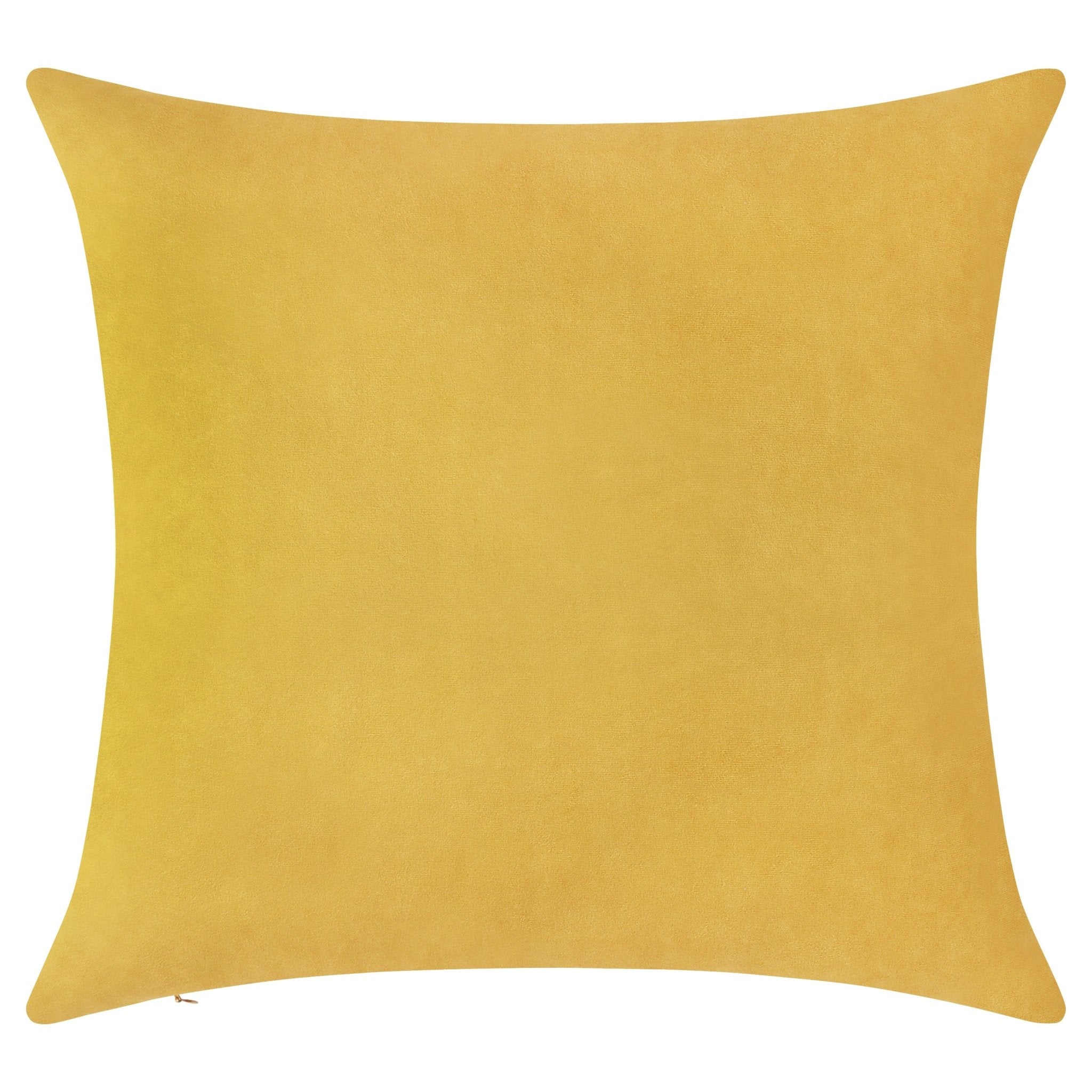 Everywhere Velvet Throw Pillow (Mustard Yellow) - DelaraHome