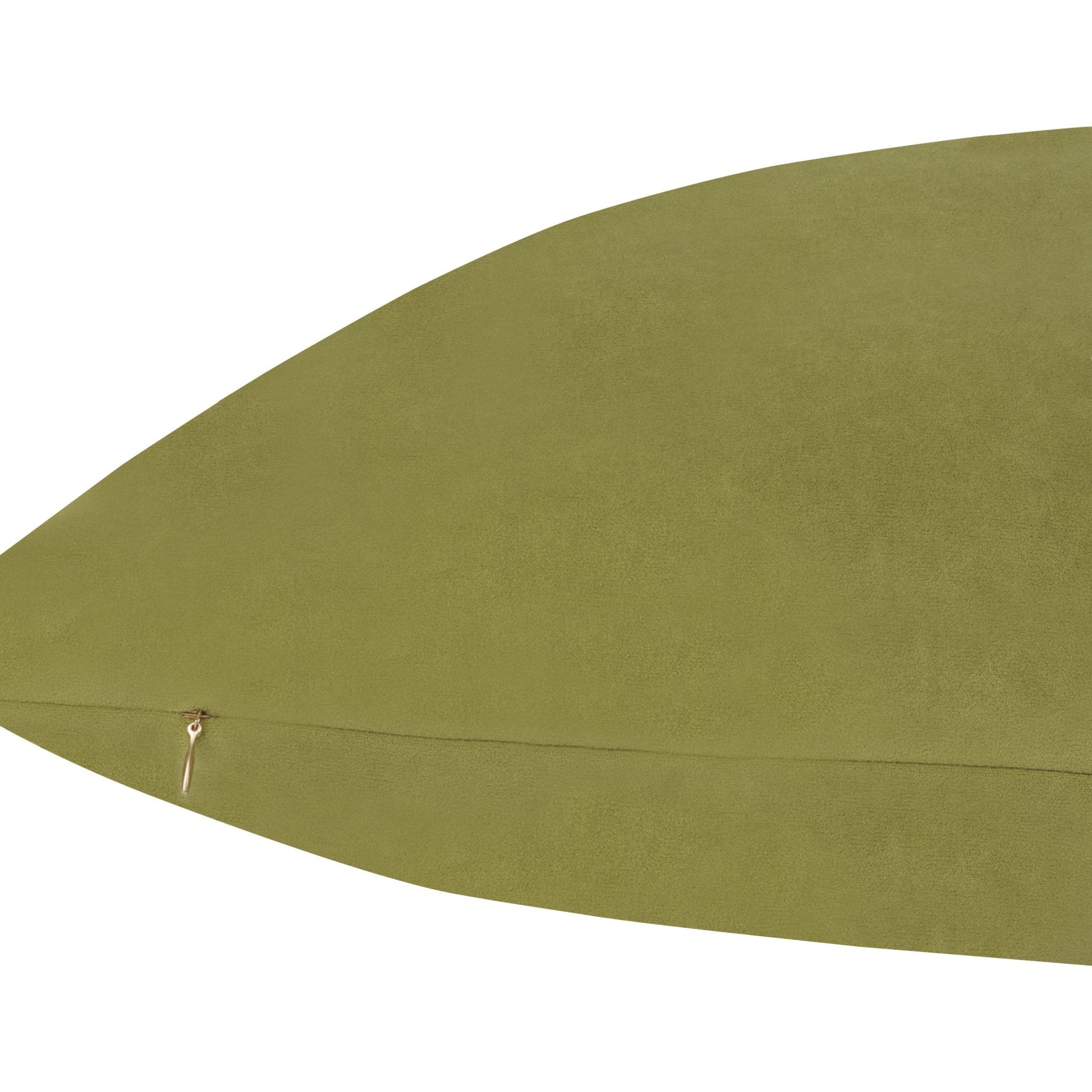 Everywhere Velvet Throw Pillow (Olive Green) - DelaraHome