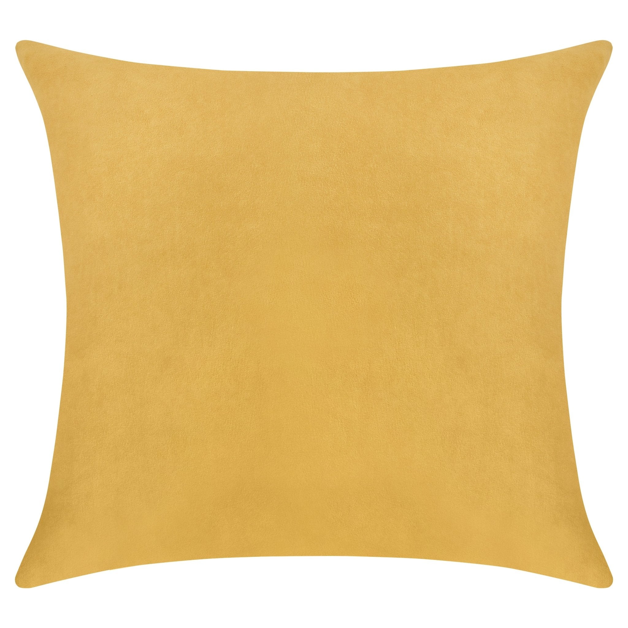 Everywhere Velvet Throw Pillow (Royal Yellow) - DelaraHome