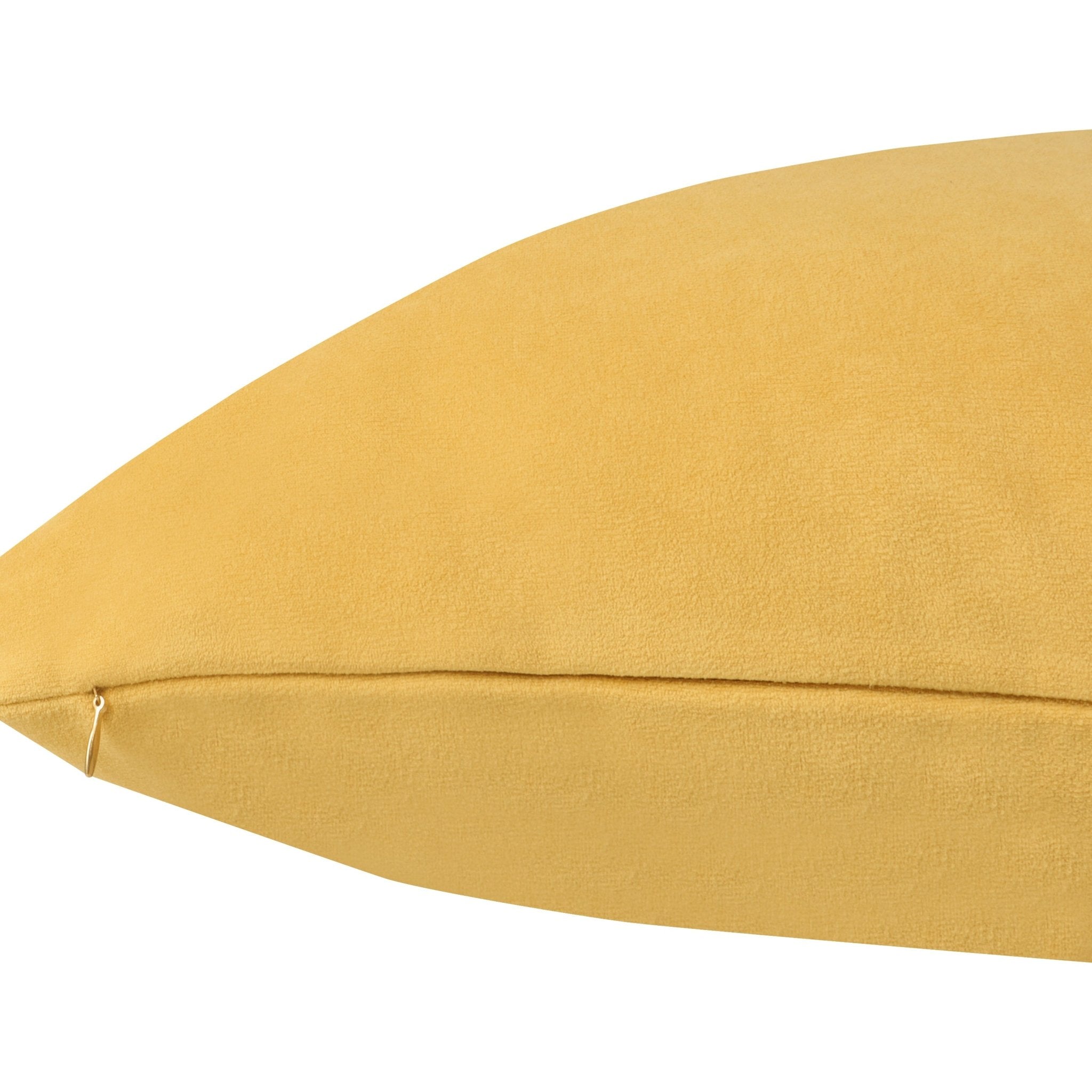 Everywhere Velvet Throw Pillow (Royal Yellow) - DelaraHome