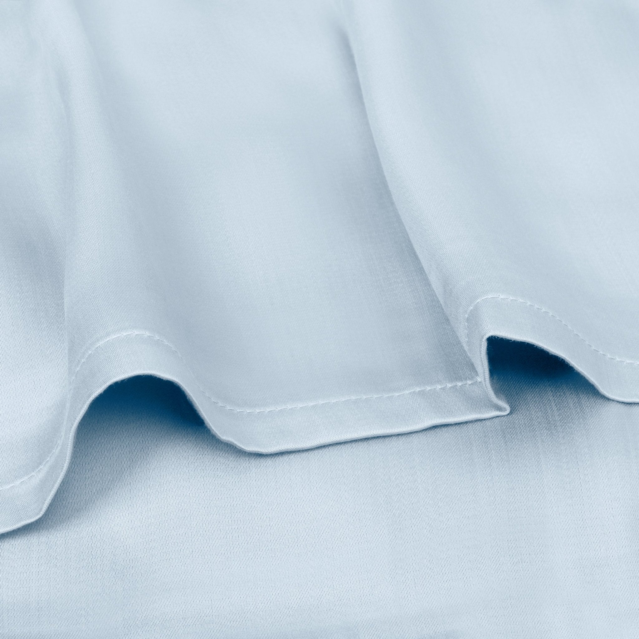 Lux Organic Cotton Fitted Sheet (Light Blue) - DelaraHome