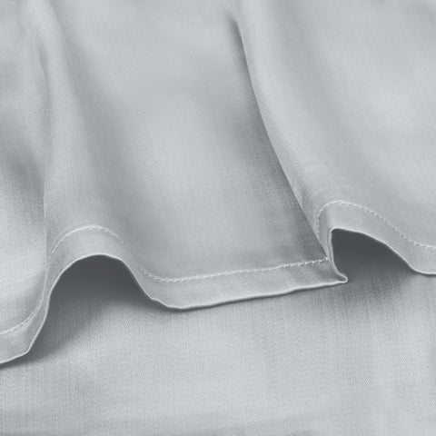 Lux Organic Cotton Fitted Sheet (Light Grey) - DelaraHome