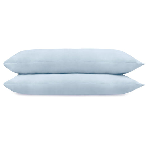 Lux Organic Cotton Pillowcase Pair (Light Blue) - DelaraHome
