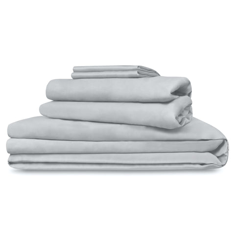Lux Organic Cotton Sheet Bundle (Light Grey) - DelaraHome