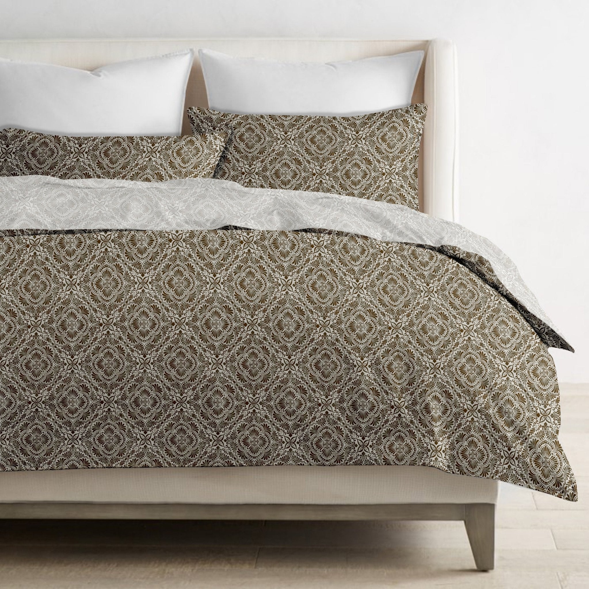 Lynd Organic Cotton Reversible Duvet Set - DelaraHome