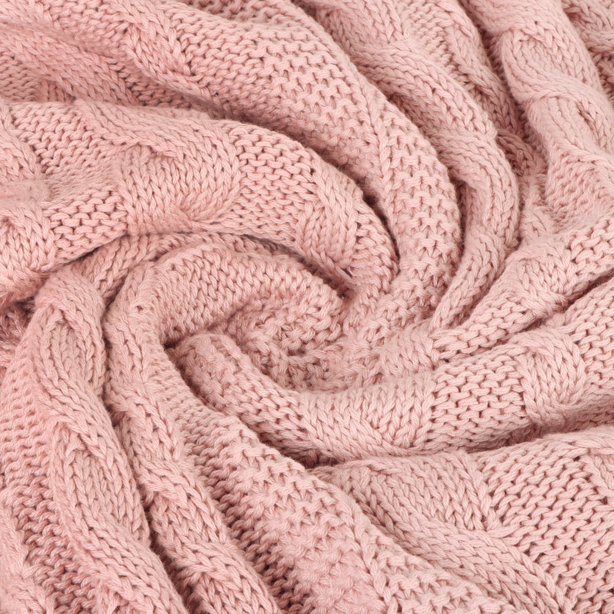 Organic Cotton Cable Knit Throw - DelaraHome