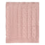 Organic Cotton Cable Knit Throw (Cameo Pink) - DelaraHome