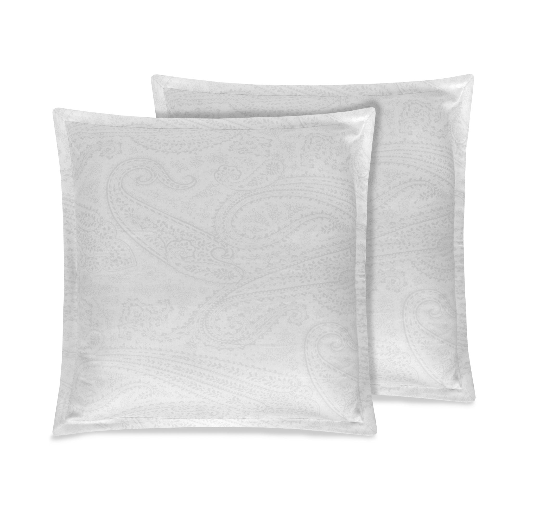 Organic Cotton Euro Sham Pair (Angela Beige) - DelaraHome