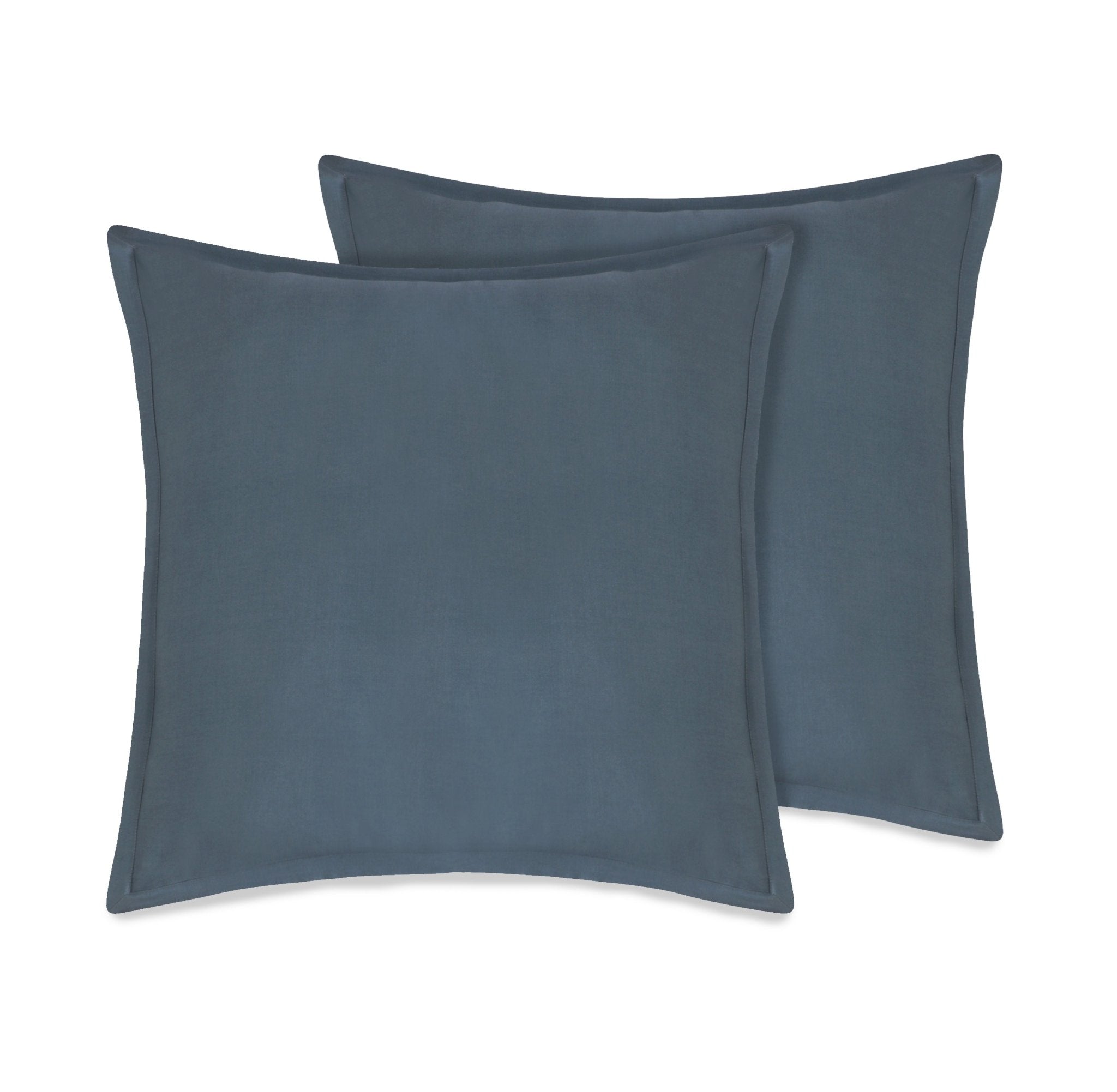 Organic Cotton Euro Sham Pair (Clayton Blue) - DelaraHome