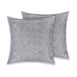 Organic Cotton Euro Sham Pair (Gilliam Grey) - DelaraHome