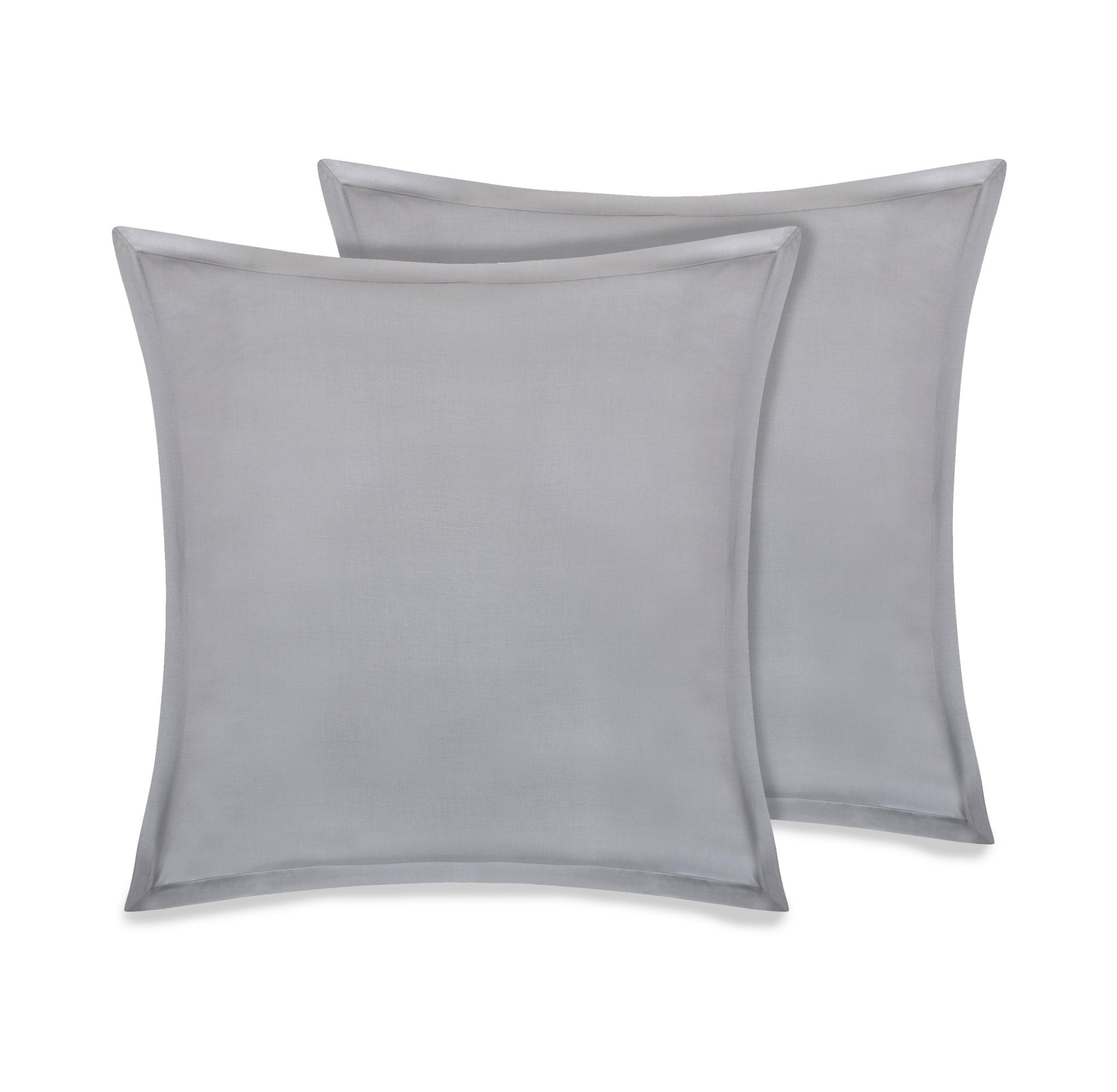 Organic Cotton Euro Sham Pair (Grey) - DelaraHome