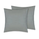 Organic Cotton Euro Sham Pair (Mitzi Grey Green) - DelaraHome
