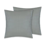 Organic Cotton Euro Sham Pair (Mitzi Grey Green) - DelaraHome