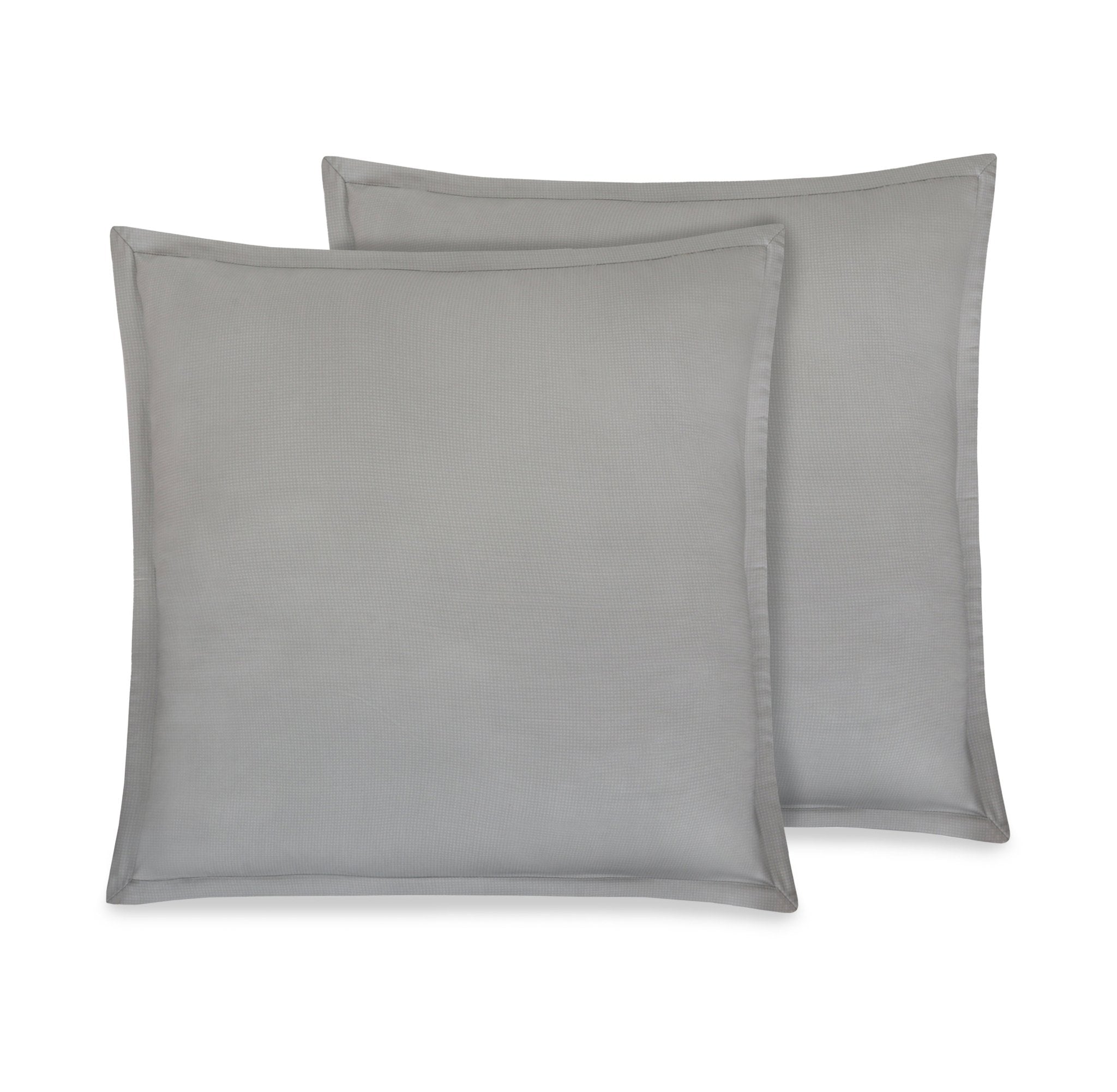 Organic Cotton Euro Sham Pair (Monique Grey) - DelaraHome